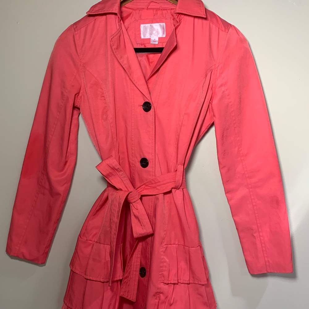 Coral Trench Coat
